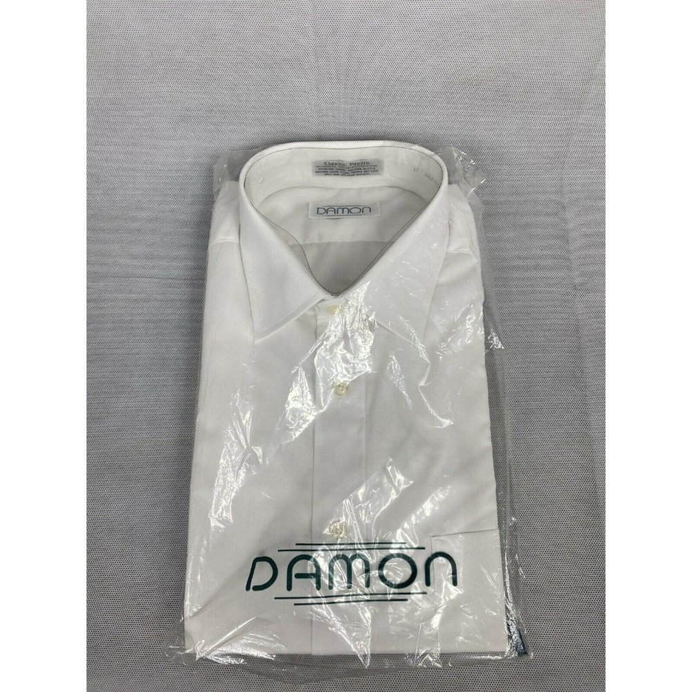 Damon Men’s Ultra Poplin Dress Shirt Size 17 36-37